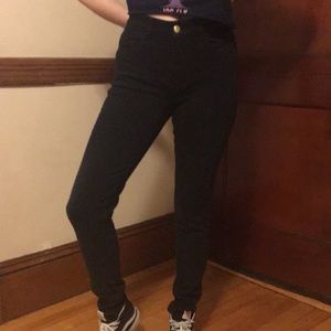 AEO Black Skinny Jeans Extra High Waisted